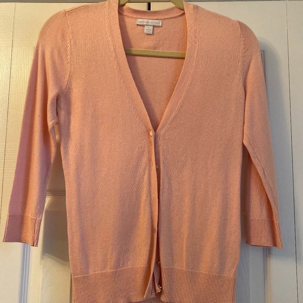 New York & Company Rose Pink Cardigan Size XS